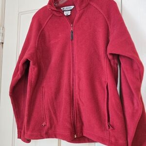 Columbia Brick Red Fleece Zip Jacket